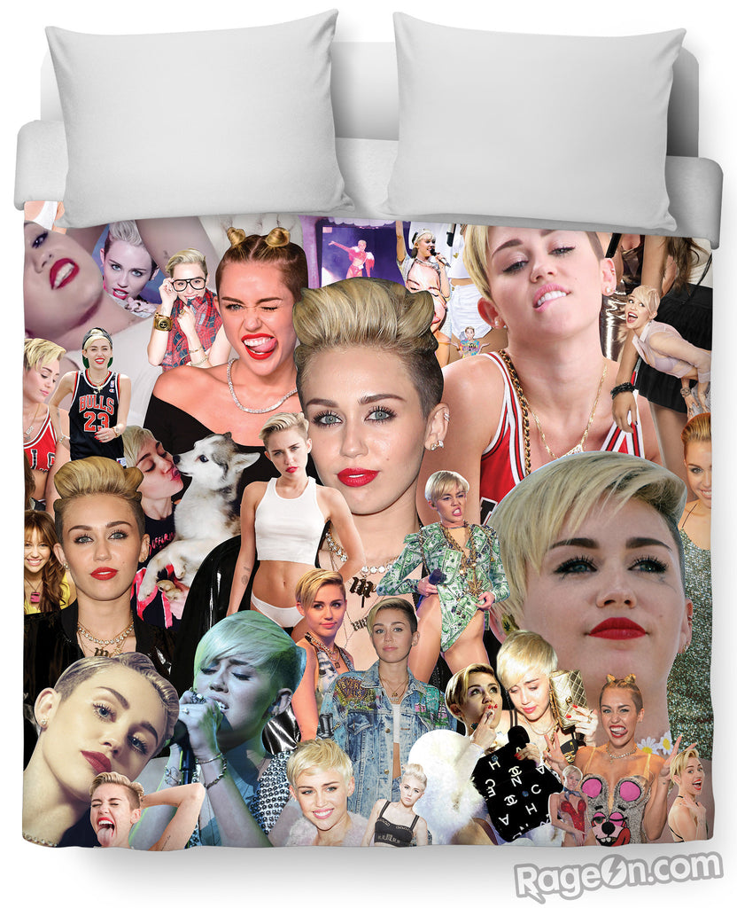 Miley Cyrus Paparazzi Duvet Cover