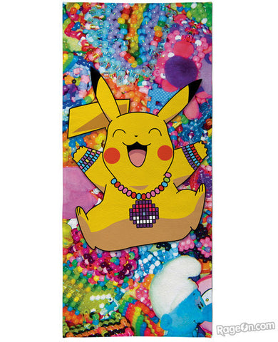 Pikachu in Kandiland Beach Towel *Ready to Ship*