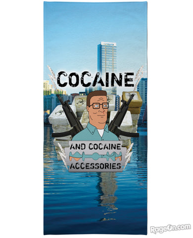 Cocaine and Cocaine Accessories Beach Towel