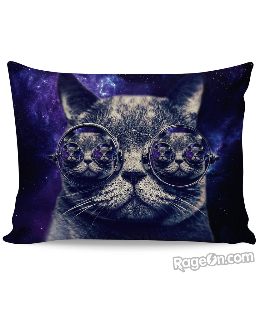 Hipster Cat Pillow Case