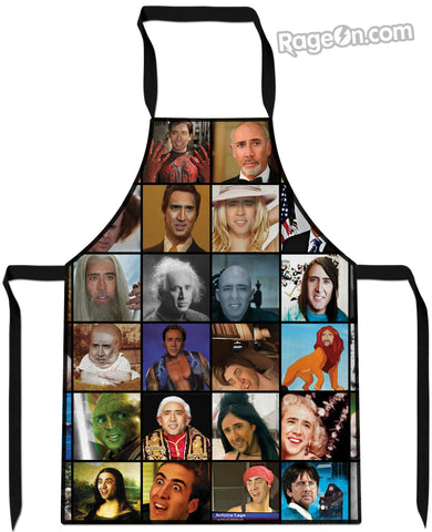 Nicolas Cage Rage Faces Cooking Apron