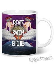 Beats Bacon Bitches Coffee Mug