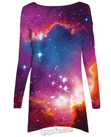 Cosmic Forces Long-Sleeve Dress
