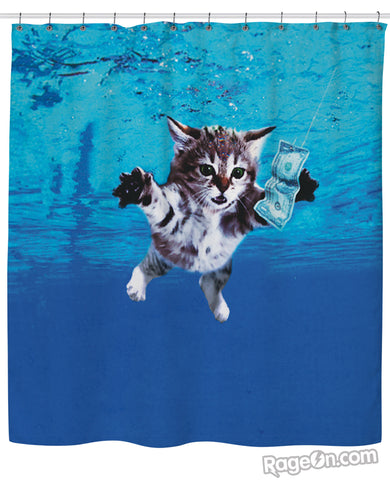 Cat Cobain Shower Curtain