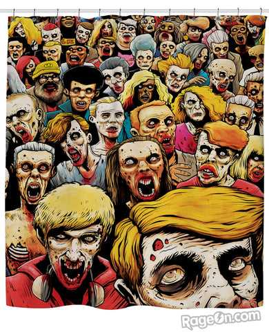 Zombies at the Mall Shower Curtain
