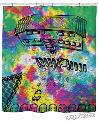 Pallet Town Acid Trip Shower Curtain