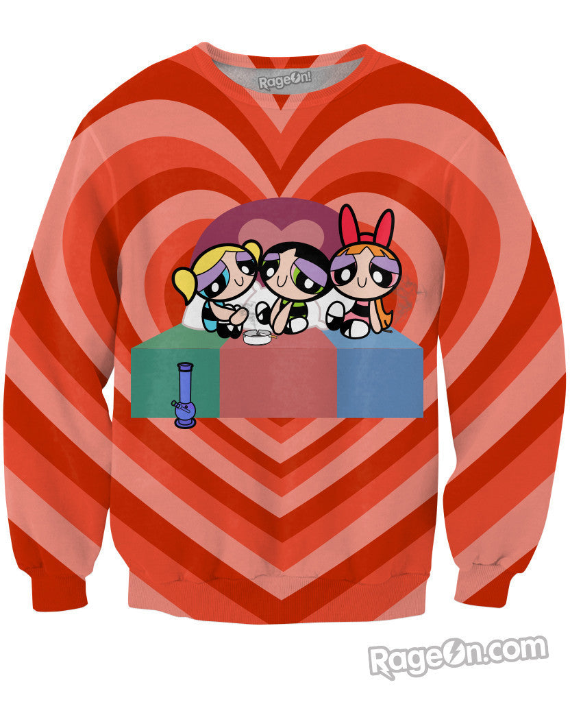 Powerpuff Puff Pass Girls Crewneck Sweatshirt