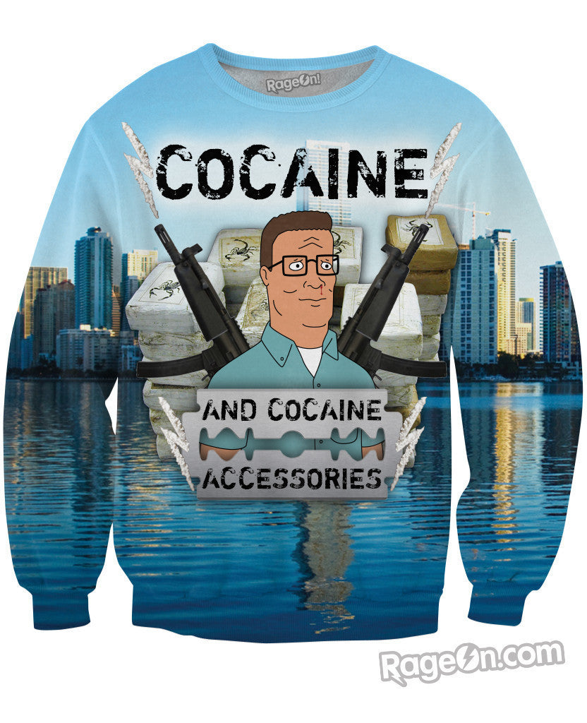 Cocaine and Cocaine Accessories Crewneck Sweatshirt *Ready to Ship*
