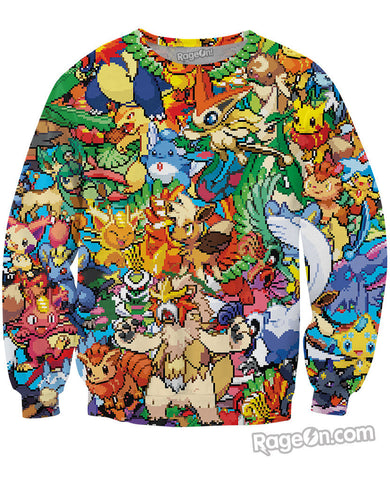 8Bit Pokemon Fusion Crewneck Sweatshirt