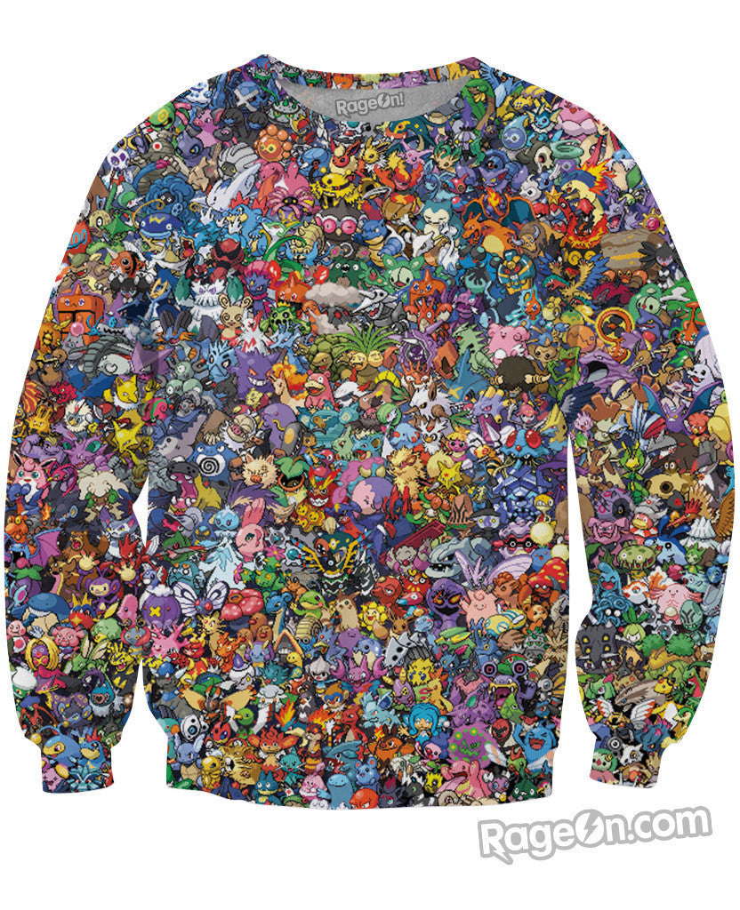 Pokemon Collage Crewneck Sweatshirt *Ready to Ship*