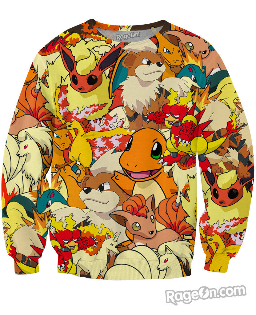 Fire Pokemon Crewneck Sweatshirt