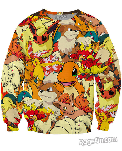 Fire Pokemon Crewneck Sweatshirt