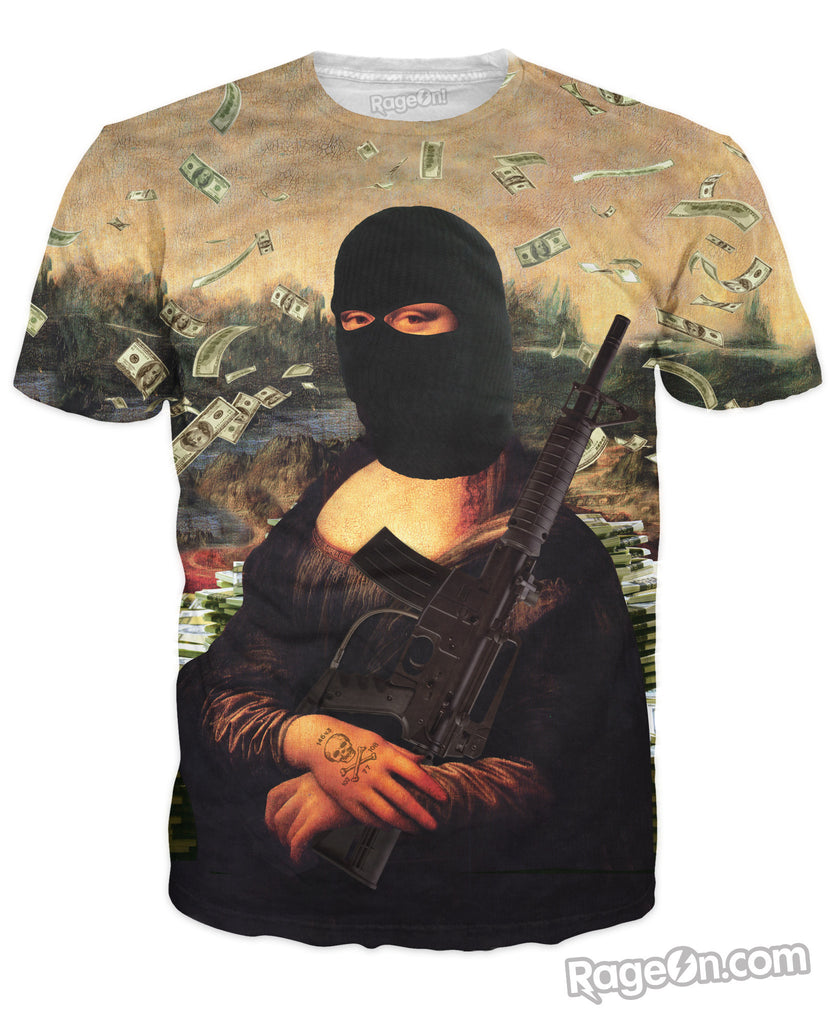 Gangster Mona Lisa T-Shirt