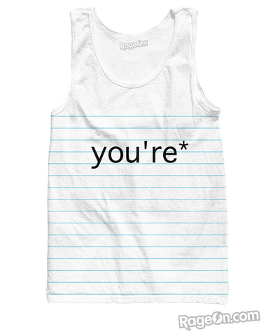 Good Grammar You're* Tank Top *Ready to Ship*