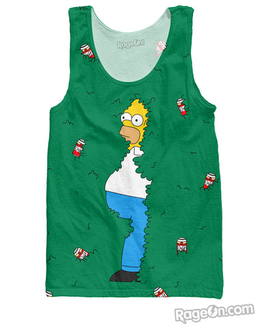 Homer in Bushes Tank Top