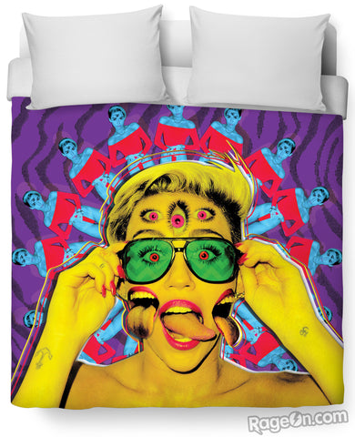 Miley Cyrus Psychedelic Duvet Cover