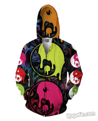 Drippy Yin Yang Zip-Up Hoodie