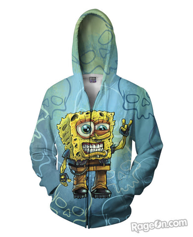 Grunge Bob Zip-Up Hoodie *Ready to Ship*