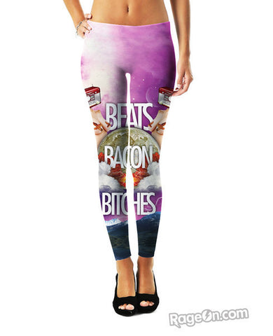 Beats Bacon Bitches Leggings *Ready to Ship*