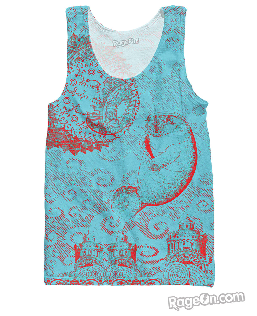 Moon and Manatee Tank Top
