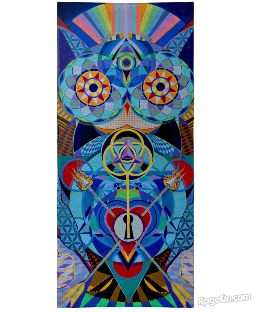 Guardian at the Gate Beach Towel