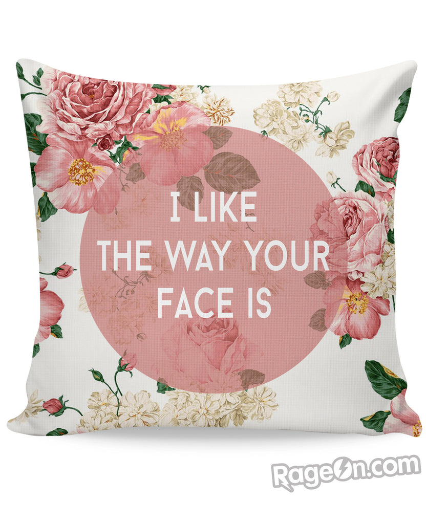 I Like The Way Your Face Is Couch Pillow