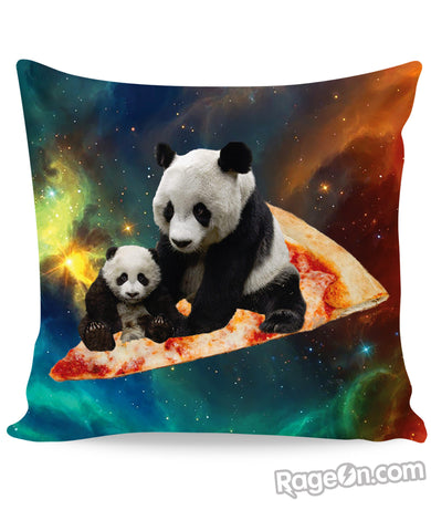 Space Pizza Panda Couch Pillow