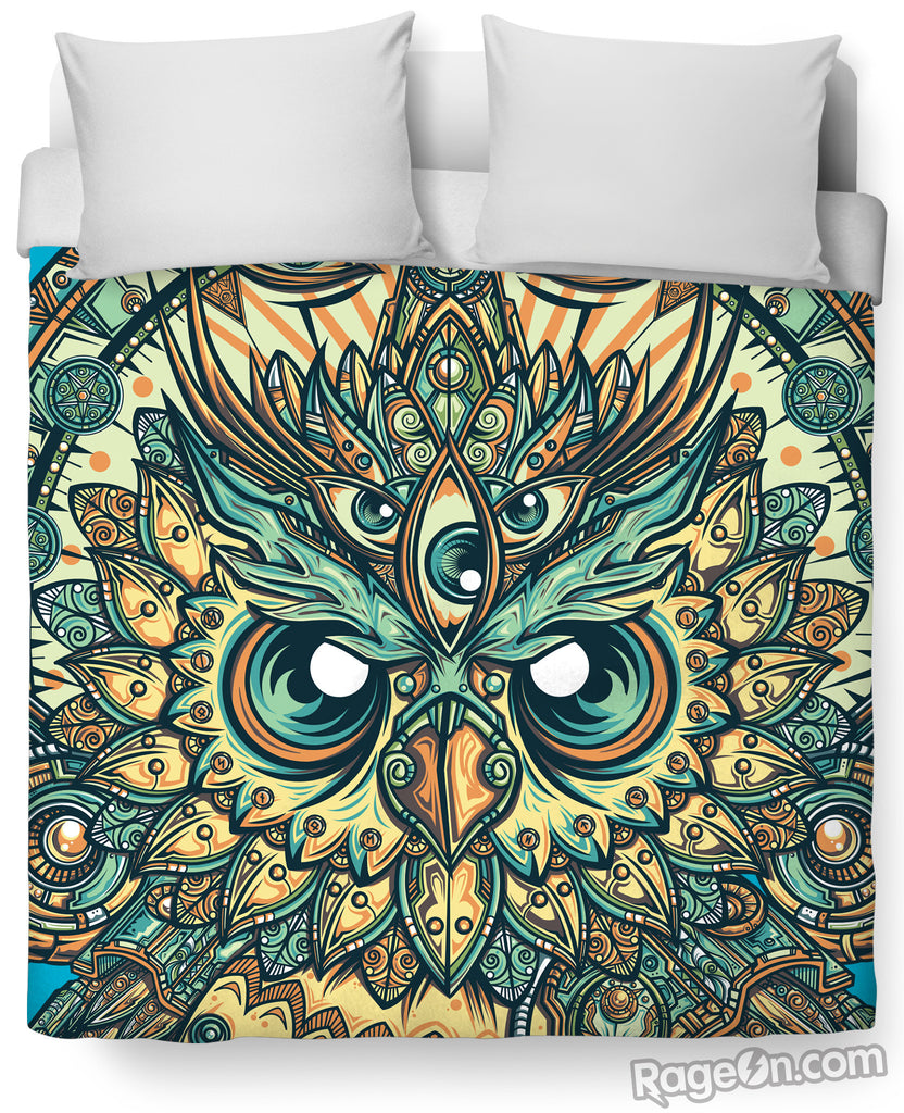God Owl of Dreams Duvet Cover
