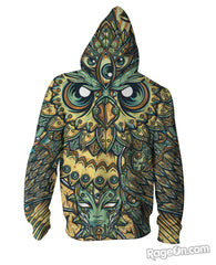 God Owl of Dreams Zip-Up Hoodie