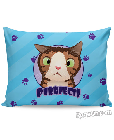 PURRfect Blue Pillow Case