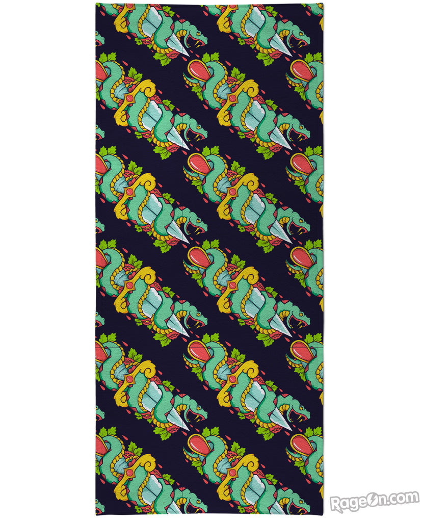 Snake Bitch Pattern Beach Towel